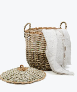 Seagrass Basket Bin With Lid SG0100021901
