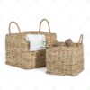 Cube Banana Log Storage Basket with Handles