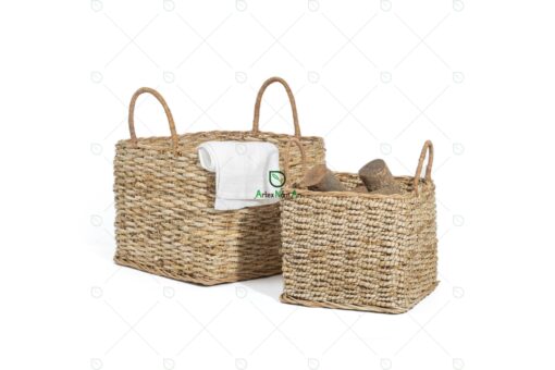 Cube Banana Log Storage Basket with Handles