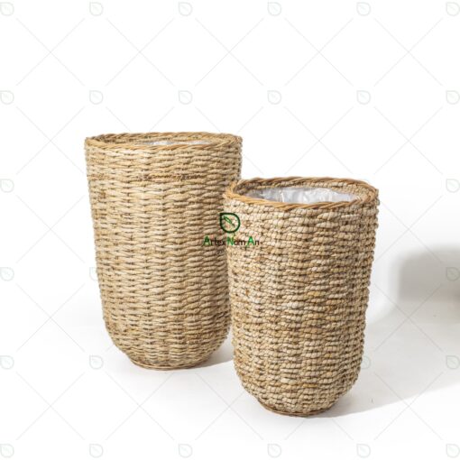 Wicker Banana Tall Planter