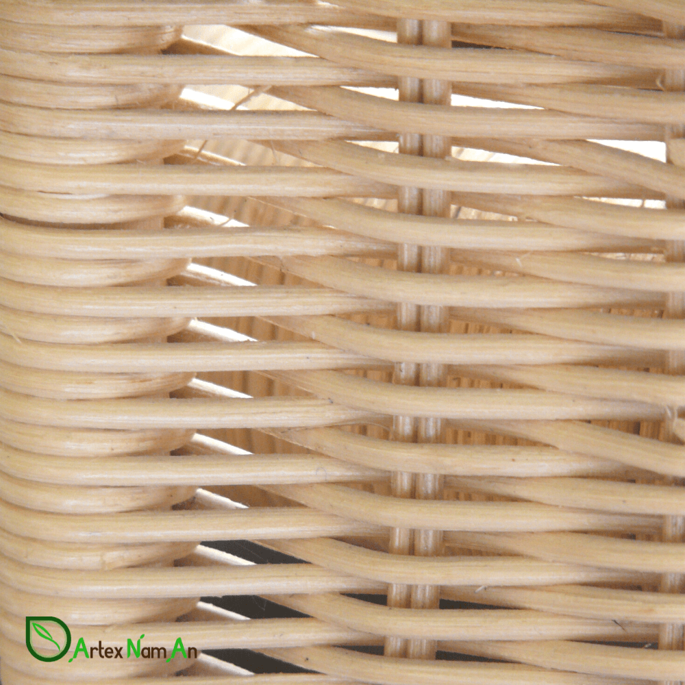 Rattan core is split into small diameter strands for weaving baskets.