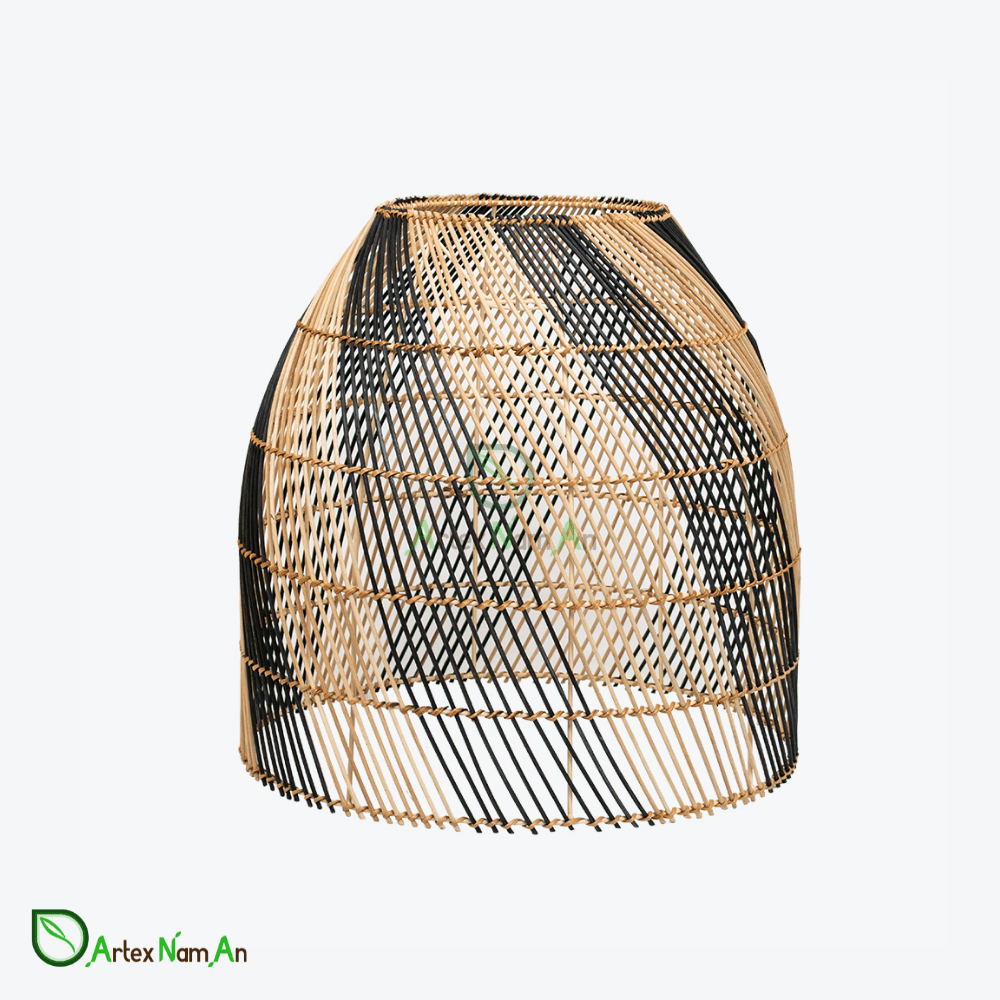 Rattan pendant shade only with black and natural color