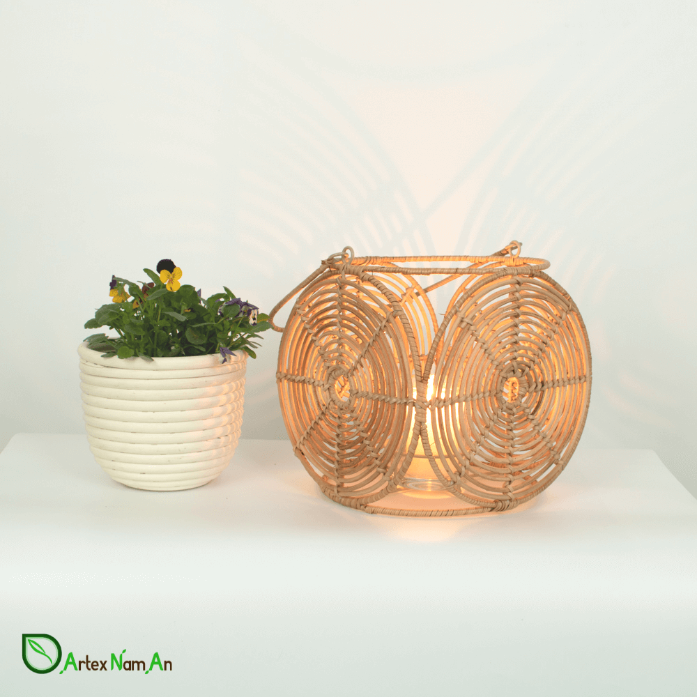 Woven lanterns for decor made from rattan vs wicker