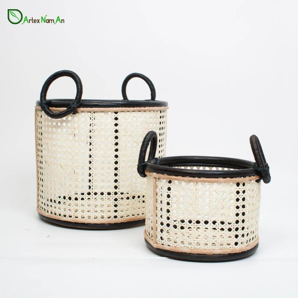 Rattan cane vs  bamboo - Woven baskets wholesale with rattan cane webbing
