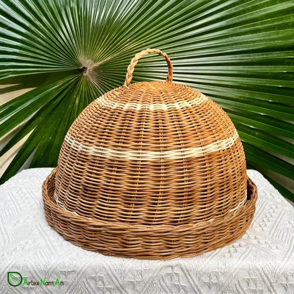 Rattan cane vs Bamboo  - Rattan core woven food cover