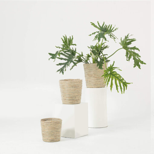 Seagrass Woven Taper Scandinavian Plant Pots Wholesale