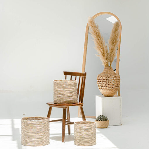 Minimal Woven Seagrass Baskets For Plants Wholesale