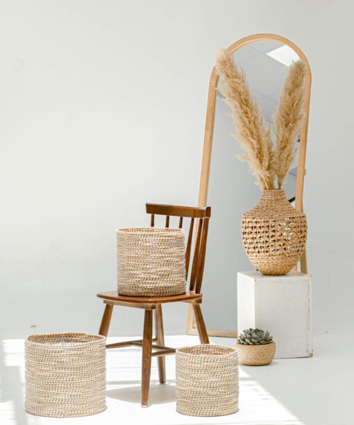 Minimal Woven Seagrass Baskets For Plants Wholesale