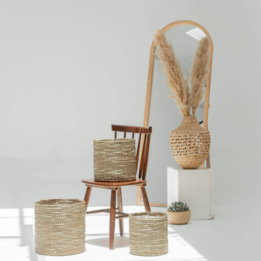 Natural Seagrass Banana Wicker Planters Indoor Wholesale