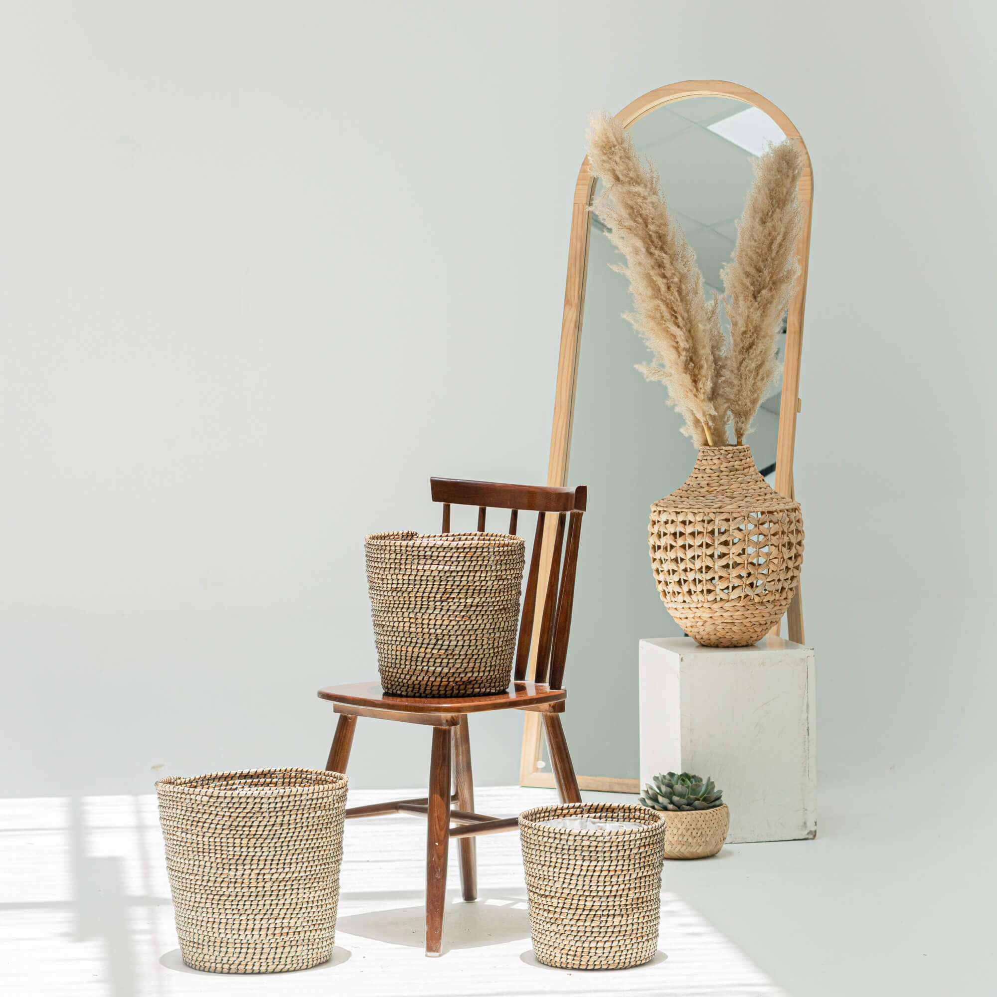Seagrass Taper Scandinavian Plant Pots Wholesale