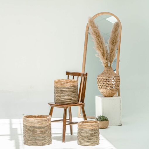 Natural Seagrass Banana Wicker Planters Indoor Wholesale