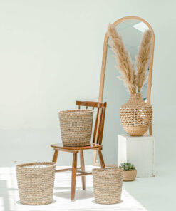 Seagrass Woven Taper Scandinavian Plant Pots Wholesale