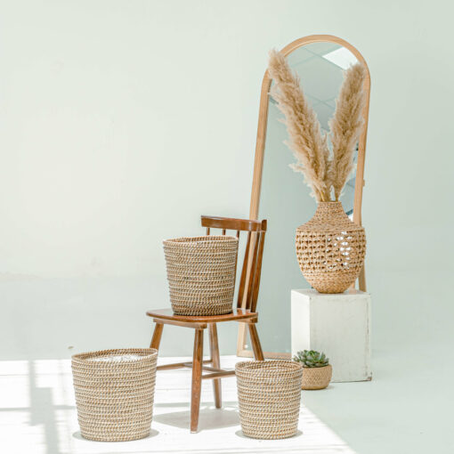 Seagrass Woven Taper Scandinavian Plant Pots Wholesale