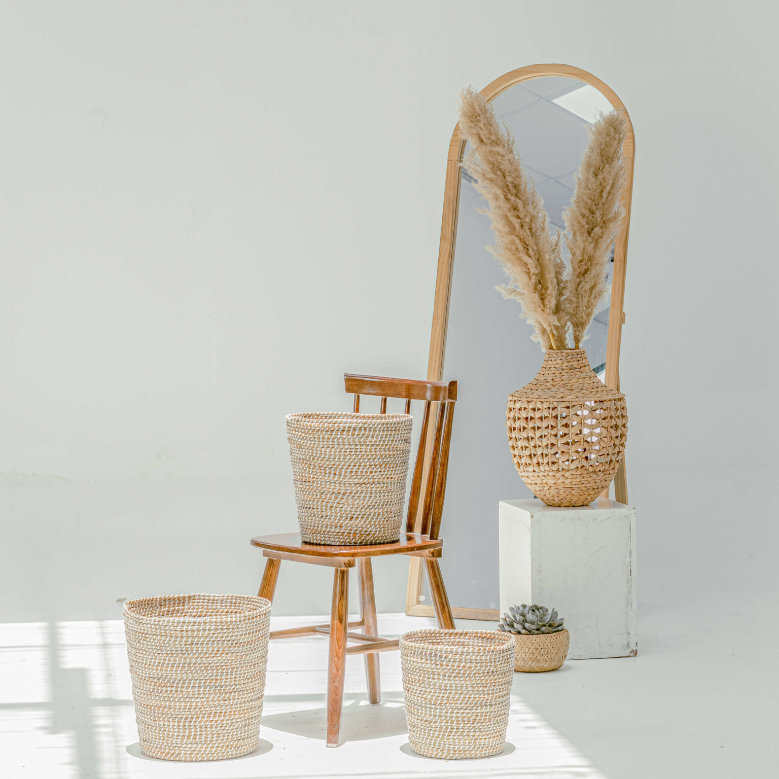 Natural Seagrass Banana Wicker Planters Indoor Wholesale