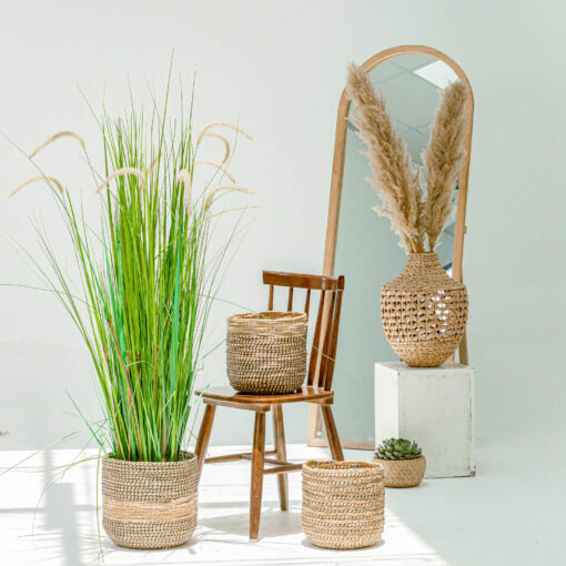 Natural Seagrass Banana Wicker Planters Indoor Wholesale