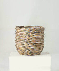 Monochrome Seagrass Wicker Pots For Plants Wholesale