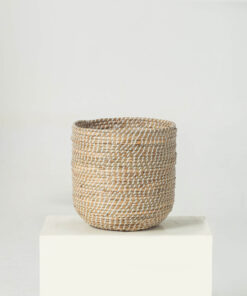 White Seagrass Wicker Scandinavian Plant Pots Wholesale