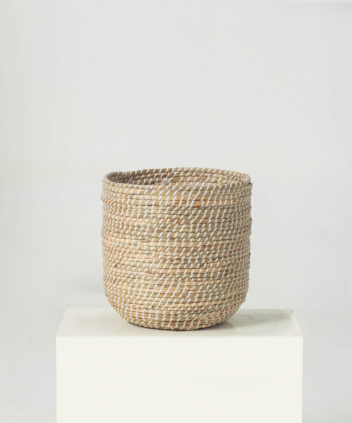 White Seagrass Wicker Scandinavian Plant Pots Wholesale