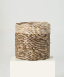 Two-tone Seagrass Wicker Scandinavian Plant Pots Wholesale