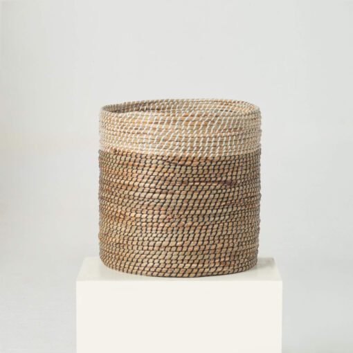 Two-tone Seagrass Wicker Scandinavian Plant Pots Wholesale