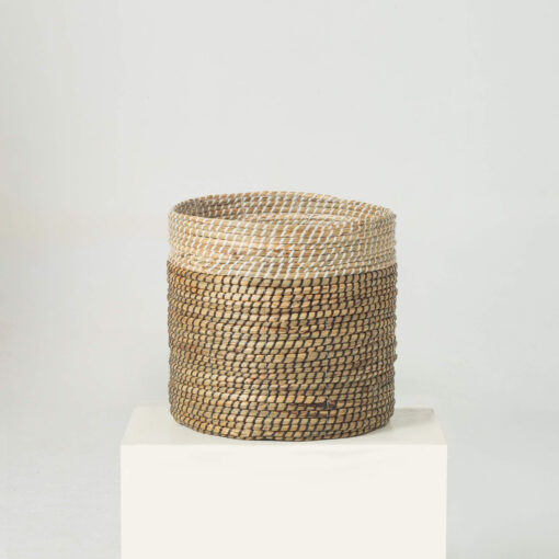 Two-tone Seagrass Wicker Scandinavian Plant Pots Wholesale