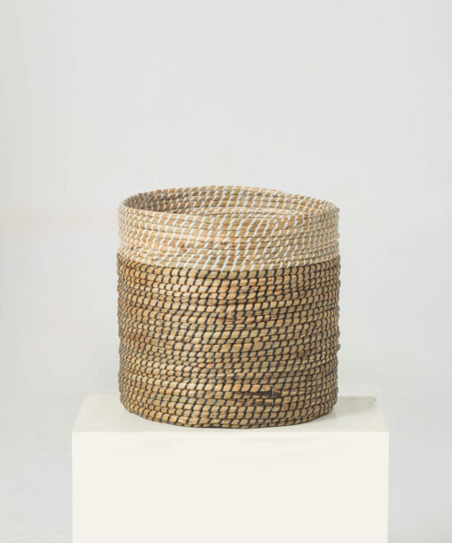 Two-tone Seagrass Wicker Scandinavian Plant Pots Wholesale