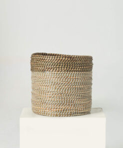 Two-tone Natural Woven Seagrass Wholesale Indoor Planters