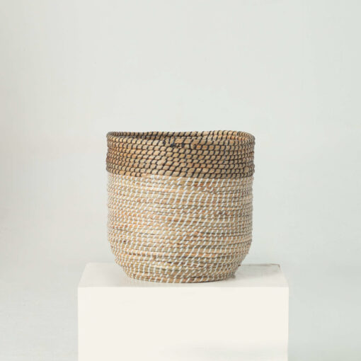 Two-color Seagrass Scandinavian Plant Pots Wholesale