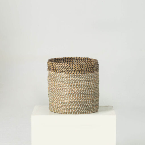 Two-tone Natural Woven Seagrass Wholesale Indoor Planters