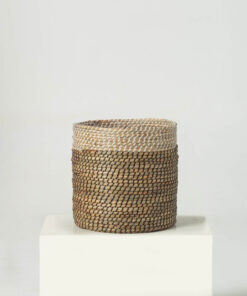 Two-tone Seagrass Wicker Scandinavian Plant Pots Wholesale