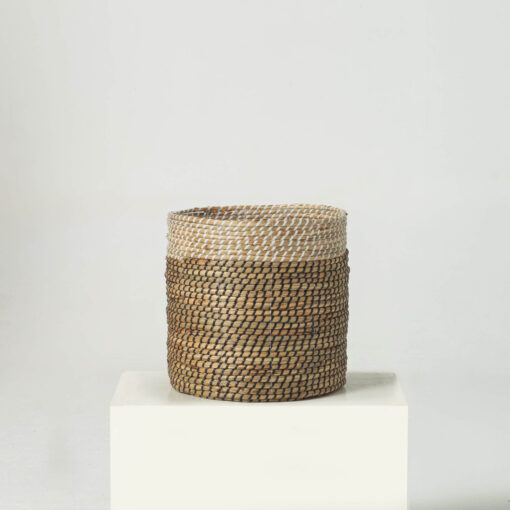 Two-tone Seagrass Wicker Scandinavian Plant Pots Wholesale