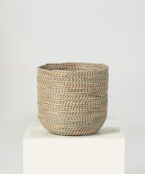 White Seagrass Wicker Scandinavian Plant Pots Wholesale