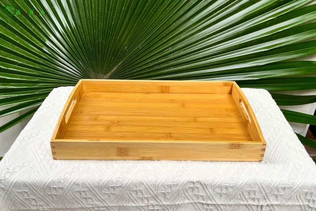 Laminated bamboo trays for eating wholesale