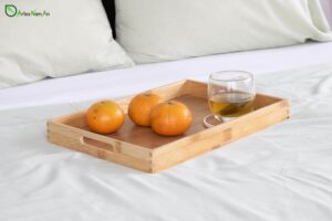 Laminated bamboo trays for eating