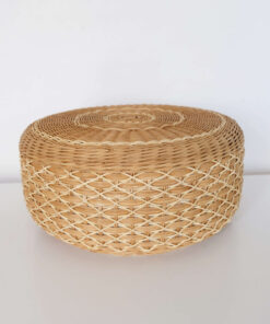 Rattan Round Pouf