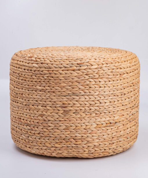 Water Hyacinth Seagrass Round Pouf