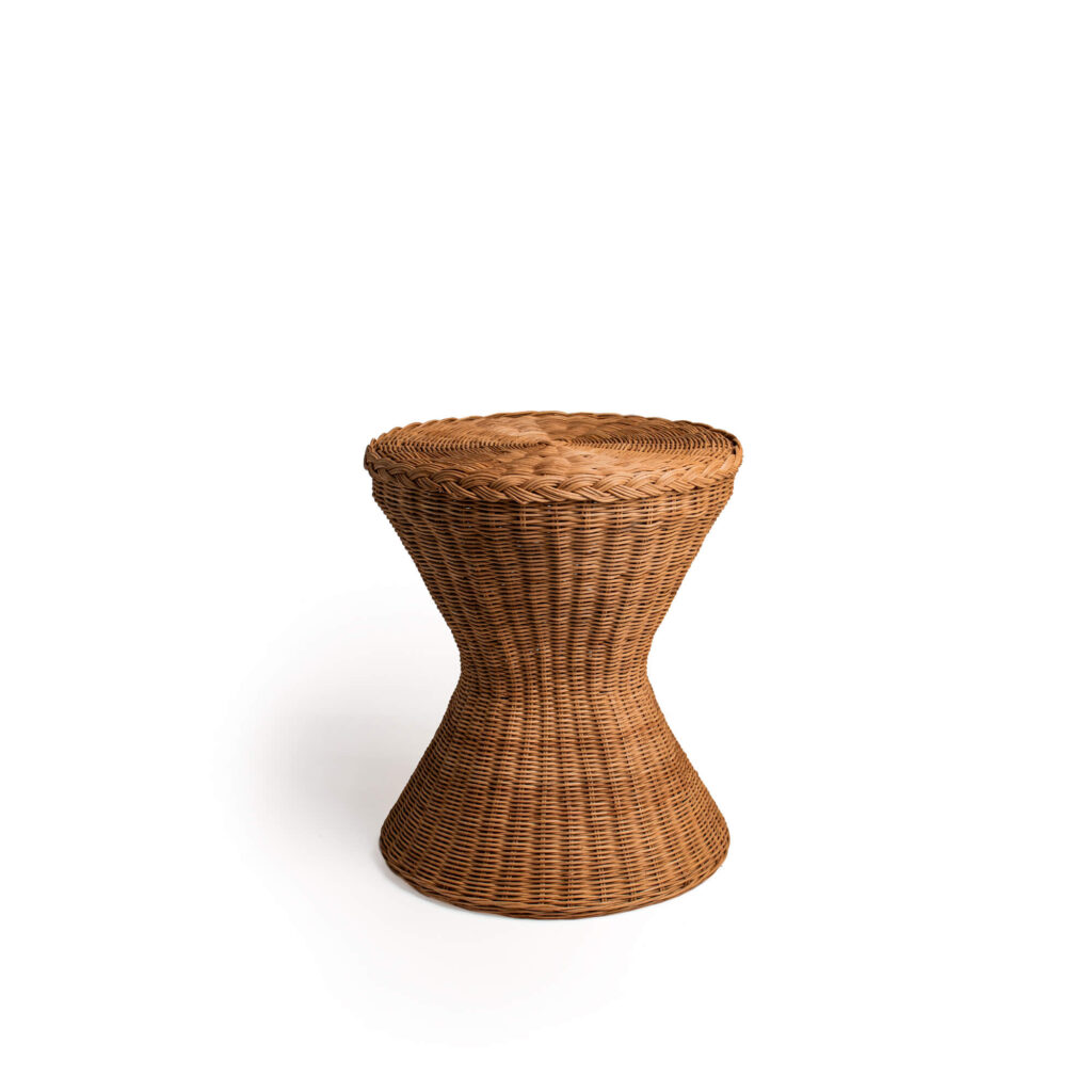 Wholesale Natural Rattan Accent Table Side Table Hourglass Shape