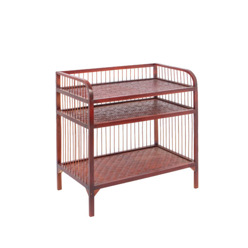Natural Console Table With Shelf And Drawers