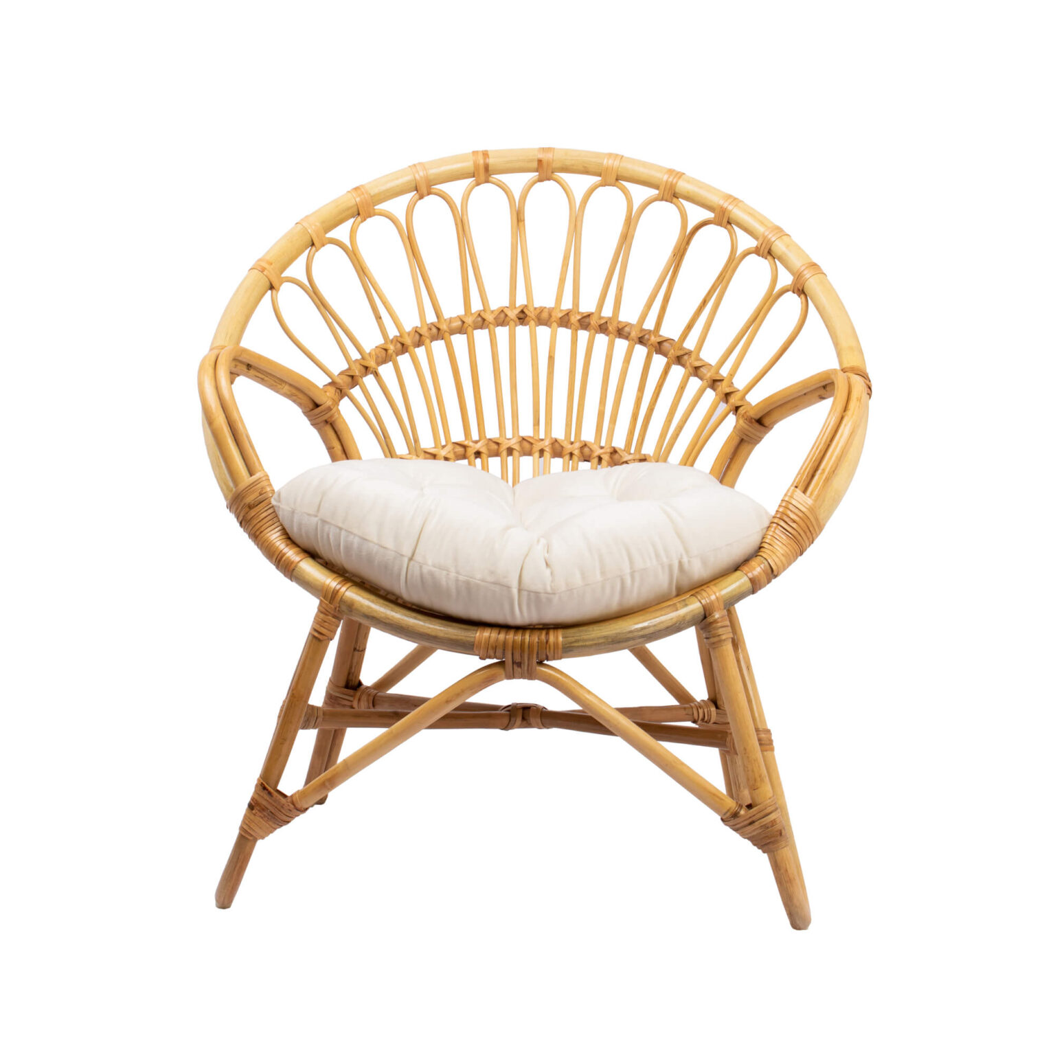 Circle Rattan Armchair For Wholesale