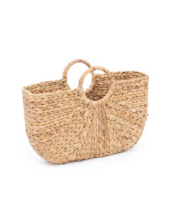 Vietnam Manufacture Wholesales Hand Woven Handicraft Water Hyacinth Fashionable Handbags for women With Handle Round