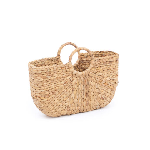 Vietnam Manufacture Wholesales Hand Woven Handicraft Water Hyacinth Fashionable Handbags for women With Handle Round