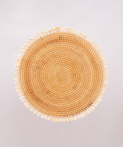 Wholesale Rattan Placemat with Shells Make in Vietnam