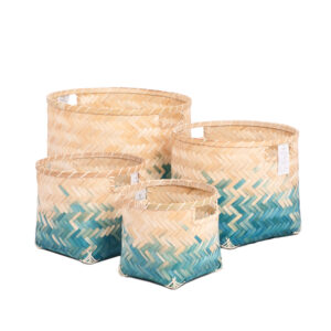 Bamboo Wicker Cube Storage Boxes Wholesale