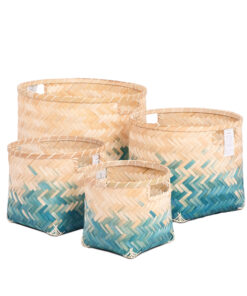 Bamboo Wicker Cube Storage Boxes Wholesale