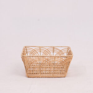Vietnamese Cross Weave Rattan Basket 31 cm