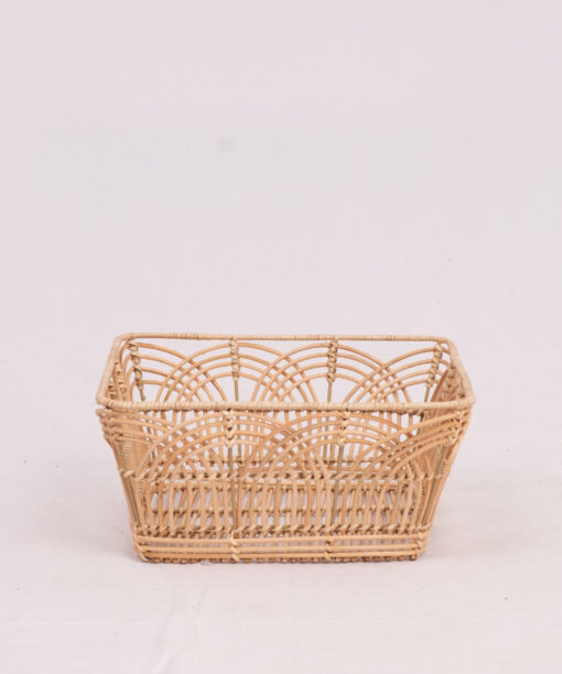 Vietnamese Cross Weave Rattan Basket 31 cm