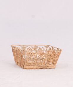 Vietnamese Cross Weave Rattan Basket 31 cm
