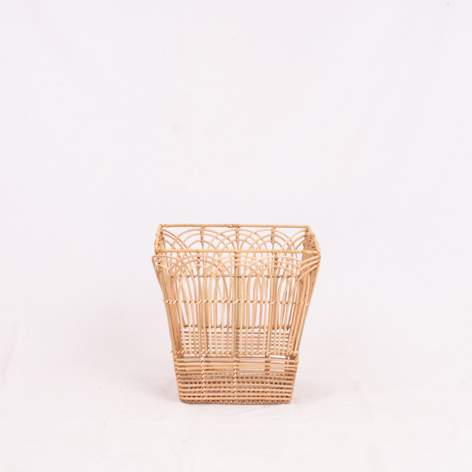 Vietnamese Cross Weave Rattan Basket
