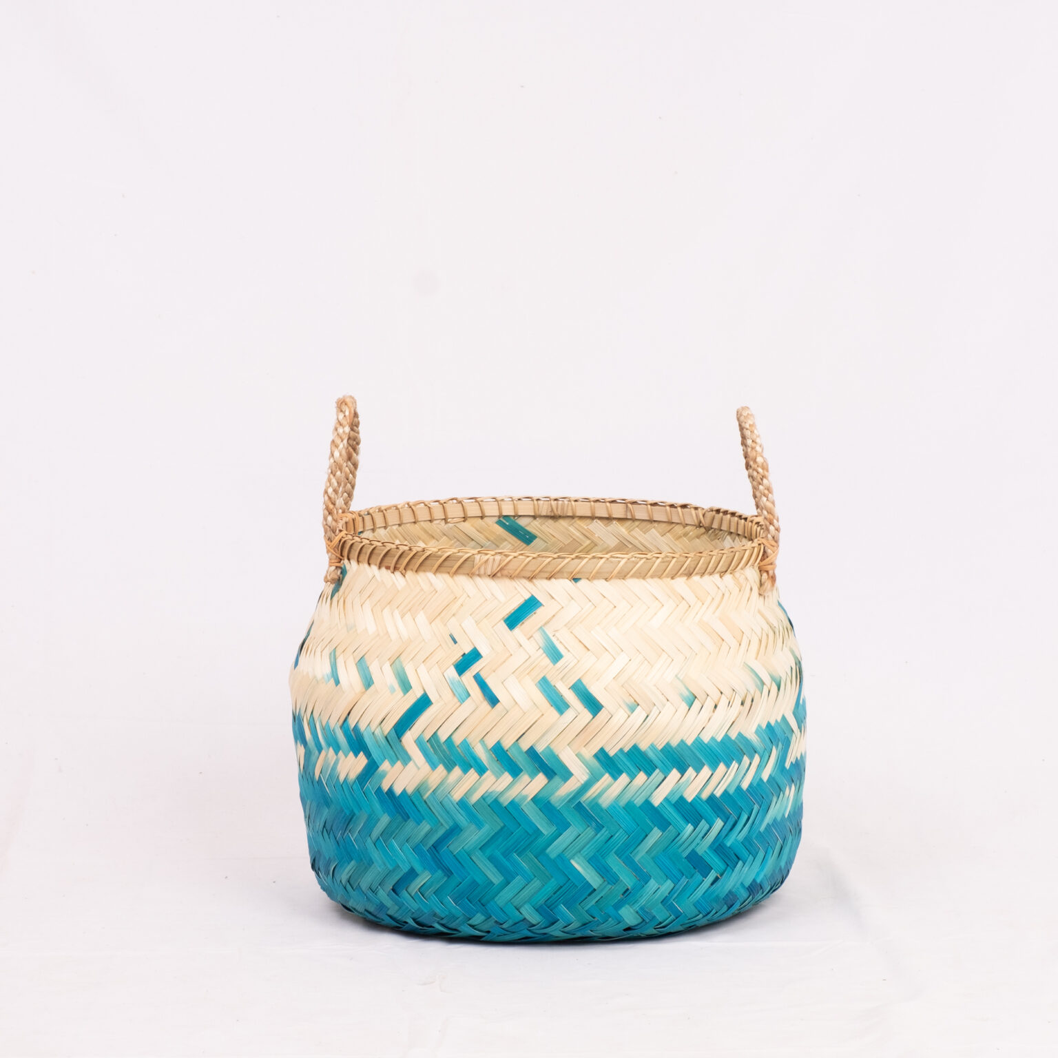 Bamboo Basket Bin With Handles