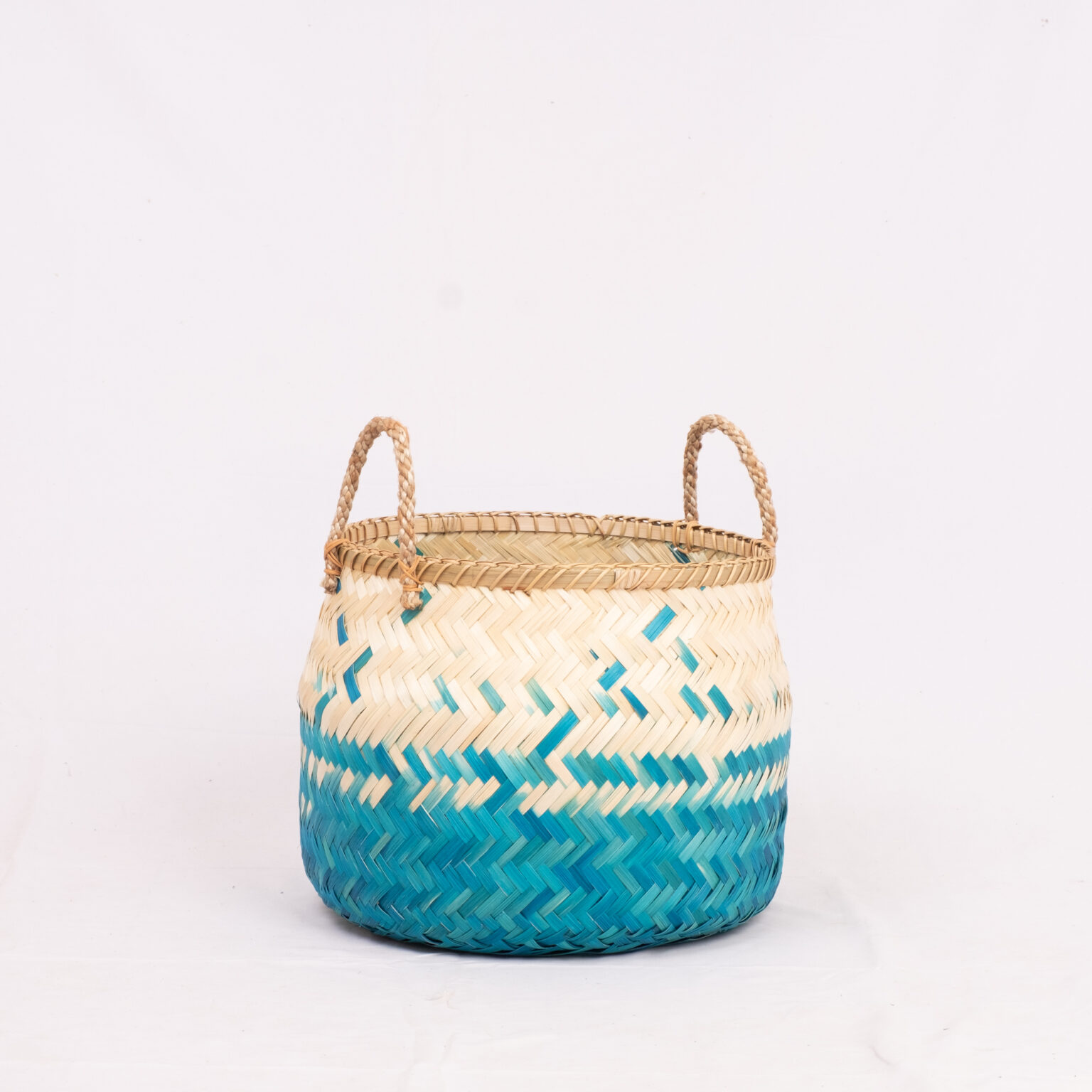 Bamboo Basket Bin With Handles